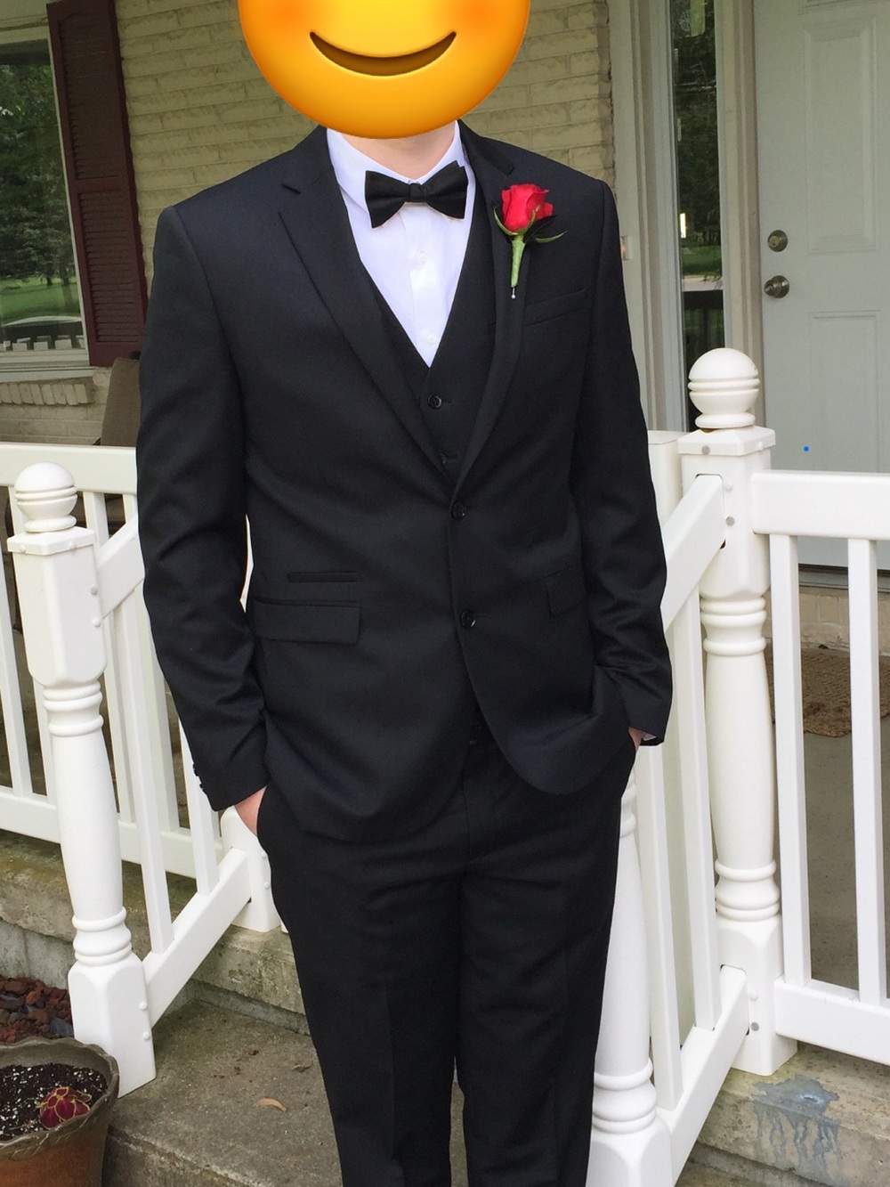 Express Black Three-Piece Suit
